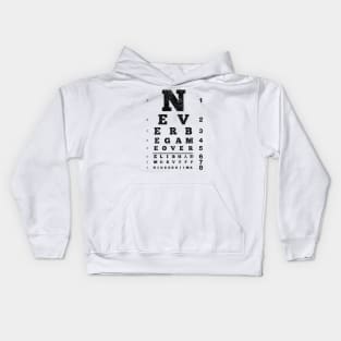 Never Be Game Over Eyechart (Variant) Kids Hoodie